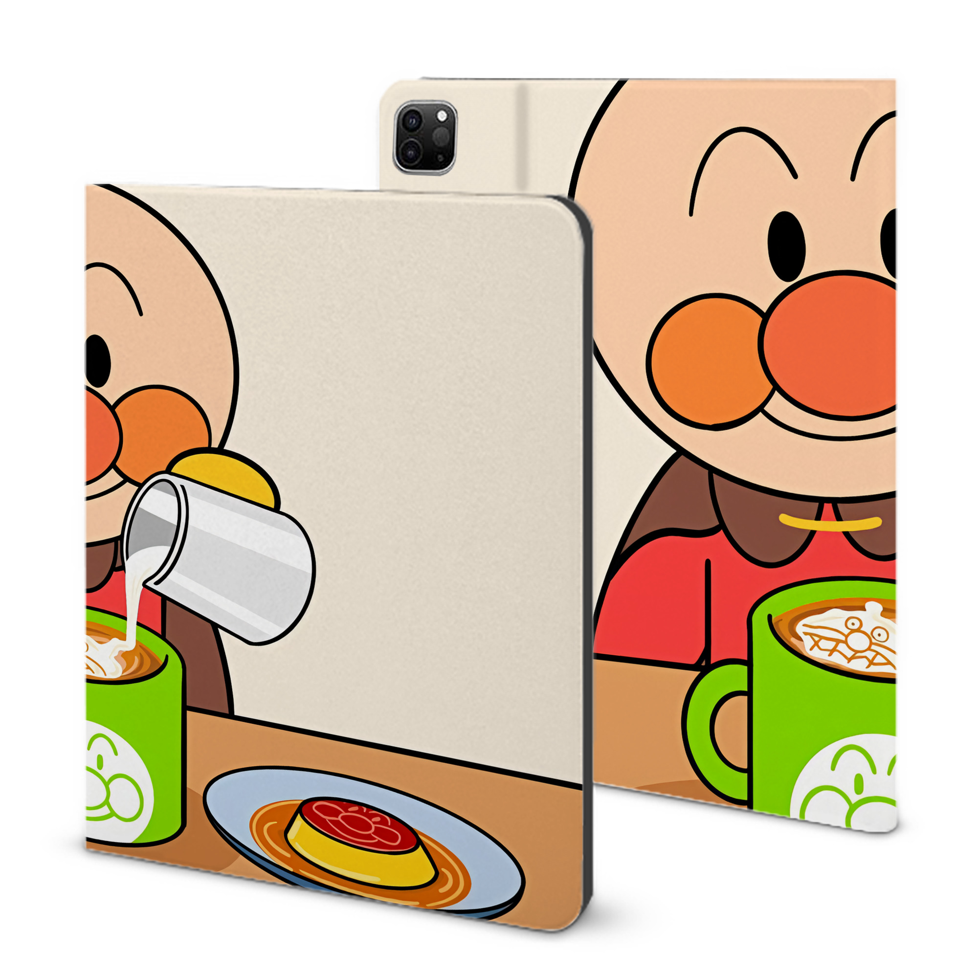 （画像用） アンパンマン Anpanman IPad ケース ブック型 PUレザー TPU 耐衝撃 軽量 薄型 ペン収納なし 全面保護 IPad 各モデル対応